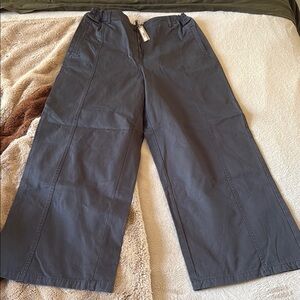 SKIMS Gray Wide Leg Pants with Flowing Silhouette